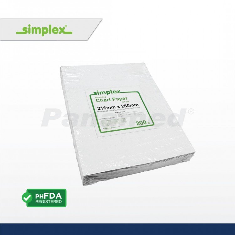 Simplex Thermal Print Paper 216mm x 280mm (sold per pack of 200s)